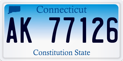 CT license plate AK77126
