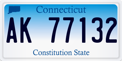 CT license plate AK77132