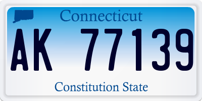 CT license plate AK77139