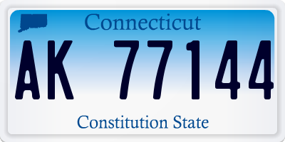 CT license plate AK77144