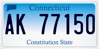 CT license plate AK77150