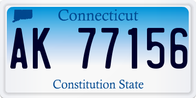 CT license plate AK77156