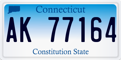 CT license plate AK77164