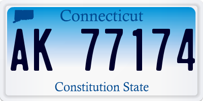 CT license plate AK77174