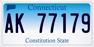 CT license plate AK77179