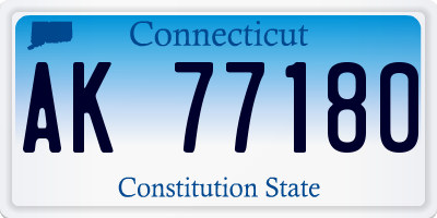 CT license plate AK77180