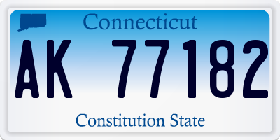 CT license plate AK77182