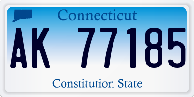 CT license plate AK77185