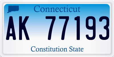 CT license plate AK77193