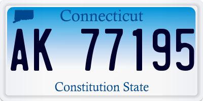 CT license plate AK77195