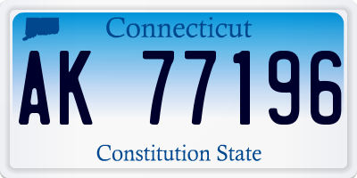 CT license plate AK77196