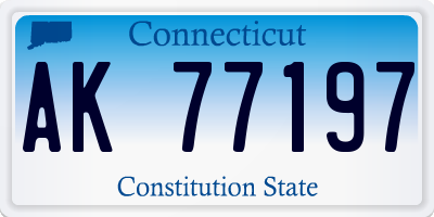 CT license plate AK77197