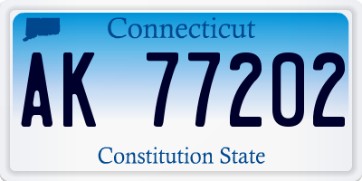 CT license plate AK77202