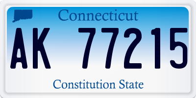 CT license plate AK77215