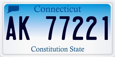 CT license plate AK77221