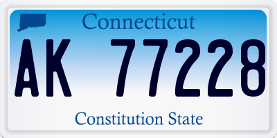 CT license plate AK77228