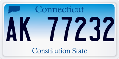 CT license plate AK77232