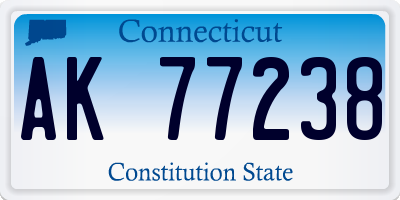 CT license plate AK77238