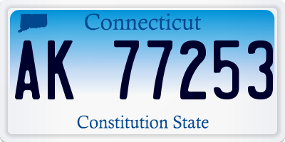 CT license plate AK77253