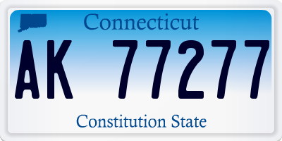CT license plate AK77277