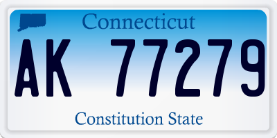 CT license plate AK77279