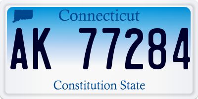 CT license plate AK77284