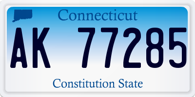 CT license plate AK77285