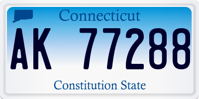 CT license plate AK77288