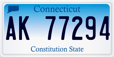 CT license plate AK77294