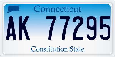 CT license plate AK77295