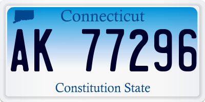CT license plate AK77296