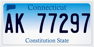 CT license plate AK77297