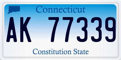 CT license plate AK77339