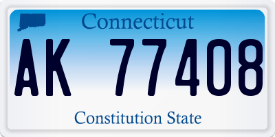 CT license plate AK77408