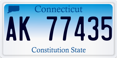 CT license plate AK77435