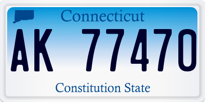CT license plate AK77470