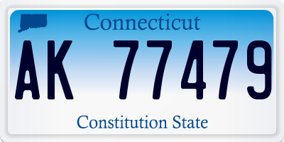 CT license plate AK77479