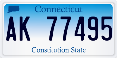 CT license plate AK77495
