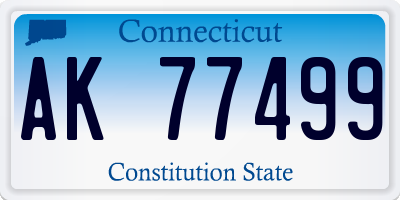 CT license plate AK77499