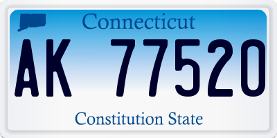 CT license plate AK77520