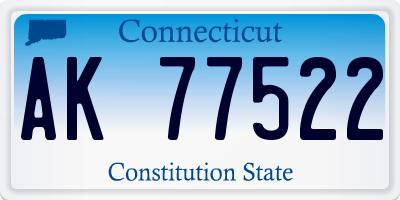CT license plate AK77522