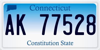 CT license plate AK77528