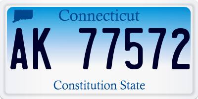 CT license plate AK77572