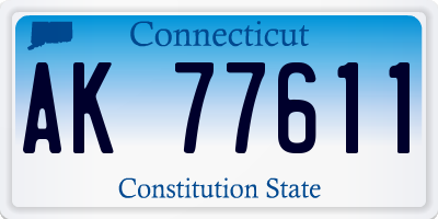 CT license plate AK77611