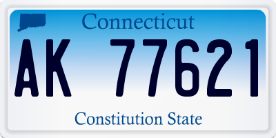 CT license plate AK77621