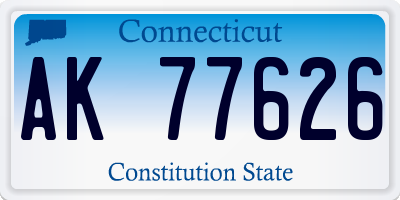 CT license plate AK77626