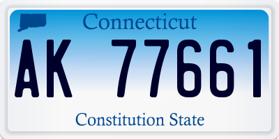 CT license plate AK77661