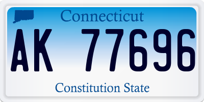 CT license plate AK77696