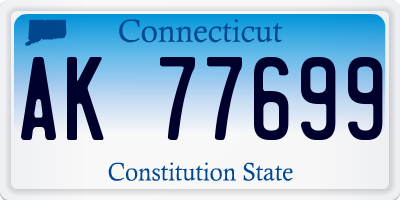 CT license plate AK77699