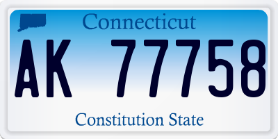 CT license plate AK77758